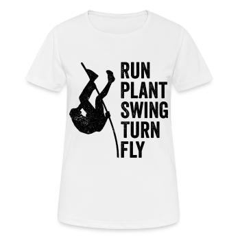 Fun Pole Vault Pole Vault Pole Vault - Women's Breathable T-Shirt - white - Front - AI Model Female 172 dark (172cm)