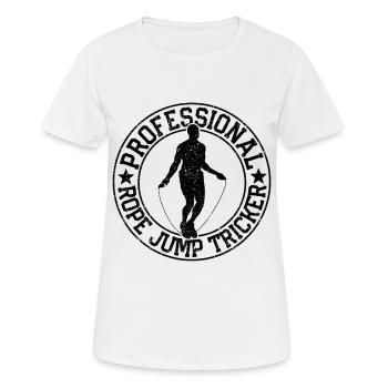 Lustiges Springseil Springseil Seilsprung Tricker - Frauen T-Shirt atmungsaktiv - Weiß - Vorne - AI Model Female 172 dark (172cm)