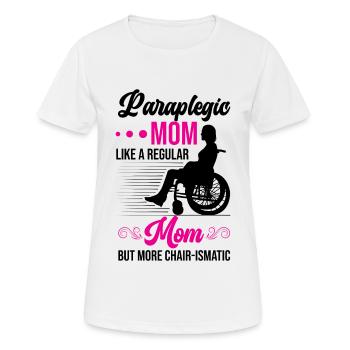 Funny Spinal Cord Injury Wheelchair Cross-Section - Women's Breathable T-Shirt - white - Front - AI Model Female 172 dark (172cm)