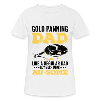 Lustige Goldwäscher Goldsucher Goldgräber Bagger - Frauen T-Shirt atmungsaktiv - Weiß - Vorne - AI Model Female 172 dark (172cm)