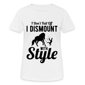 Voltige amusante sur le cheval - T-shirt respirant Femme - blanc - Devant - AI Model Female 172 dark (172cm)