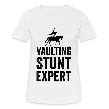 Voltige amusante sur le cheval - T-shirt respirant Femme - blanc - Devant - AI Model Female 172 dark (172cm)