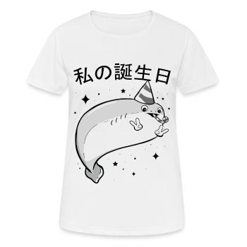 Sacabambaspis poisson Meme anniversaire japonais - T-shirt respirant Femme - blanc - Devant - AI Model Female 172 dark (172cm)