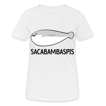 Sacabambaspis Fish Meme - Women's Breathable T-Shirt - white - Front - AI Model Female 172 dark (172cm)