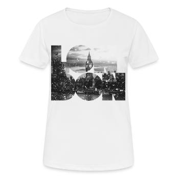 London - Women's Breathable T-Shirt - white - Front - AI Model Female 172 dark (172cm)