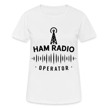 Radio amateur Radio Amateur Radio - T-shirt respirant Femme - blanc - Devant - AI Model Female 172 dark (172cm)