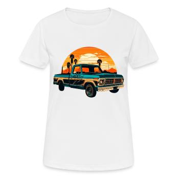 Pick-up Classic Cars - T-shirt respirant Femme - blanc - Devant - AI Model Female 172 dark (172cm)