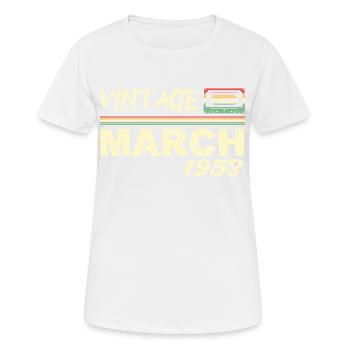 March 1953 - March 1953 - Women's Breathable T-Shirt - white - Front - AI Model Female 172 dark (172cm)