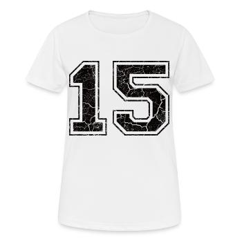 Paie 15 in Used Look - T-shirt respirant Femme - blanc - Devant - AI Model Female 172 dark (172cm)
