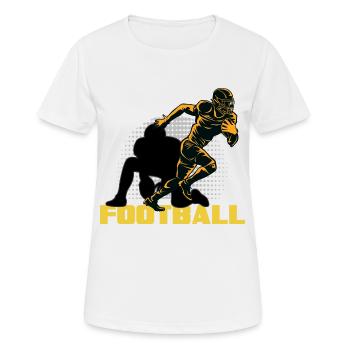 football américain tacle quarterback footballeur - T-shirt respirant Femme - blanc - Devant - AI Model Female 172 dark (172cm)