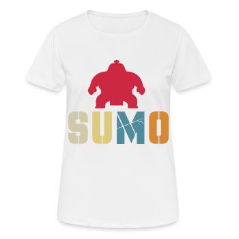Sumo - Frauen T-Shirt atmungsaktiv - Weiß - Vorne - AI Model Female 172 dark (172cm)