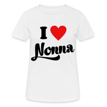 Ich liebe meine Oma Italienisch Italien Nonna - Frauen T-Shirt atmungsaktiv - Weiß - Vorne - AI Model Female 172 dark (172cm)