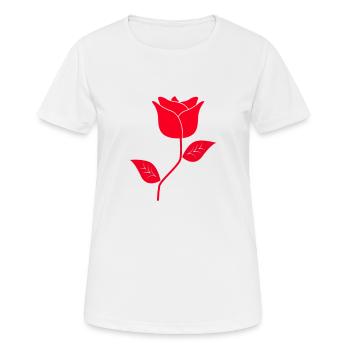 Rose Rose - T-shirt respirant Femme - blanc - Devant - AI Model Female 172 dark (172cm)