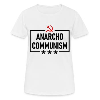 Communisme anarchiste - T-shirt respirant Femme - blanc - Devant - AI Model Female 172 dark (172cm)
