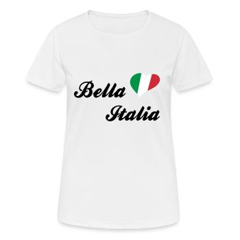 Bella Italia Italienisches Lebensgefühl - Frauen T-Shirt atmungsaktiv - Weiß - Vorne - AI Model Female 172 dark (172cm)