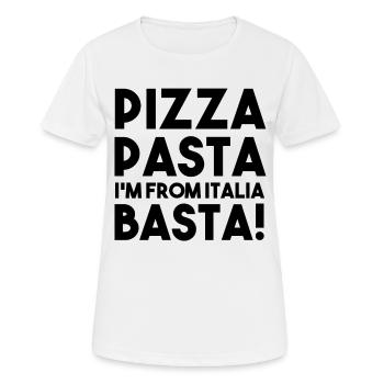 Italienischer Spruch aus Italien! - Frauen T-Shirt atmungsaktiv - Weiß - Vorne - AI Model Female 172 dark (172cm)