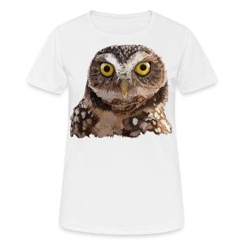 Eule graben - Frauen T-Shirt atmungsaktiv - Weiß - Vorne - AI Model Female 172 dark (172cm)