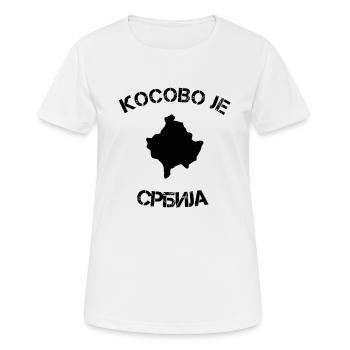 Serbien! - Frauen T-Shirt atmungsaktiv - Weiß - Vorne - AI Model Female 172 dark (172cm)