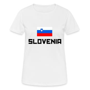 Slovenia! - Women's Breathable T-Shirt - white - Front - AI Model Female 172 dark (172cm)