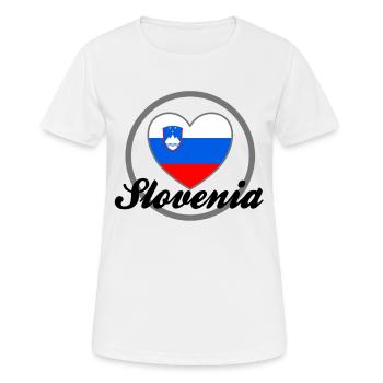 Slowenien! - Frauen T-Shirt atmungsaktiv - Weiß - Vorne - AI Model Female 172 dark (172cm)
