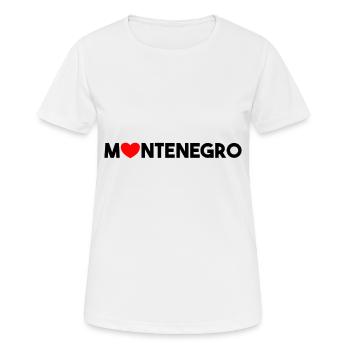Monténégro! - T-shirt respirant Femme - blanc - Devant - AI Model Female 172 dark (172cm)