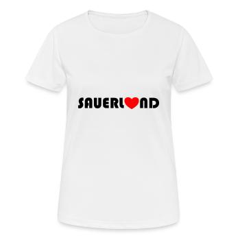 Sauerland! - Frauen T-Shirt atmungsaktiv - Weiß - Vorne - AI Model Female 172 dark (172cm)