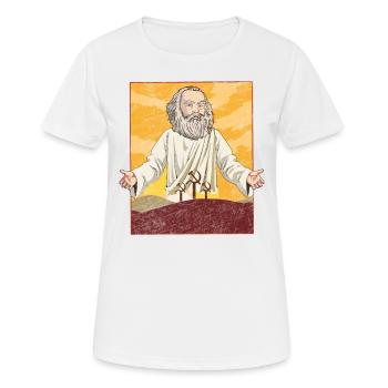 Funny socialist saying about socialism! - Women's Breathable T-Shirt - white - Front - AI Model Female 172 dark (172cm)