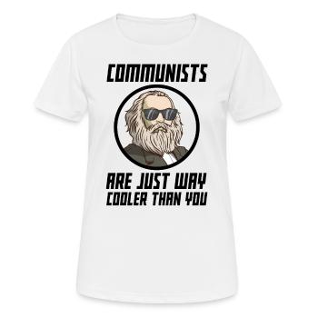 Énonciation socialiste drôle au sujet du socialisme ! - T-shirt respirant Femme - blanc - Devant - AI Model Female 172 dark (172cm)