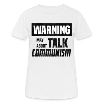 Lustiger Sozialistischer Spruch über Sozialismus! - Frauen T-Shirt atmungsaktiv - Weiß - Vorne - AI Model Female 172 dark (172cm)