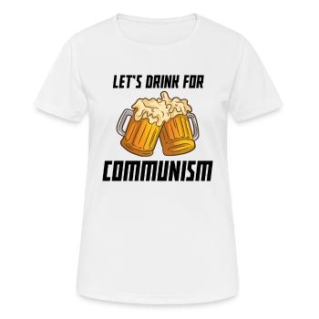 Lustiger Sozialistischer Spruch über Sozialismus! - Frauen T-Shirt atmungsaktiv - Weiß - Vorne - AI Model Female 172 dark (172cm)