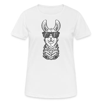 Funny llama saying about animals from South America! - Women's Breathable T-Shirt - white - Front - AI Model Female 172 dark (172cm)