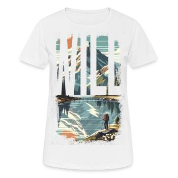 EXPLOREZ SAUVAGEMENT - T-shirt respirant Femme - blanc - Devant - AI Model Female 172 dark (172cm)