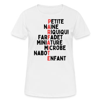 Petite mais parfaite - T-shirt respirant Femme - blanc - Devant - AI Model Female 172 dark (172cm)