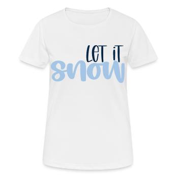 Laissez-le neiger - T-shirt respirant Femme - blanc - Devant - AI Model Female 172 dark (172cm)