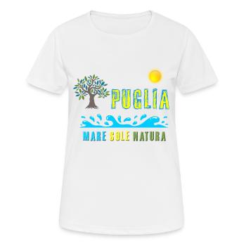 PUGLIA MARE SOLE NATURE - Women's Breathable T-Shirt - white - Front - AI Model Female 172 dark (172cm)