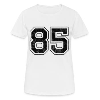 Numéro 85 - T-shirt respirant Femme - blanc - Devant - AI Model Female 172 dark (172cm)