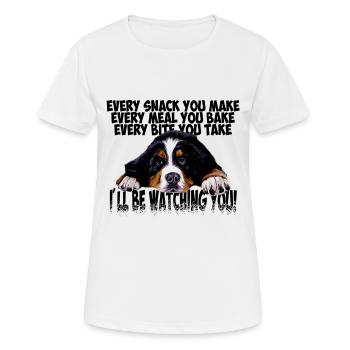 Berner Sennenhund - Frauen T-Shirt atmungsaktiv - Weiß - Vorne - AI Model Female 172 dark (172cm)