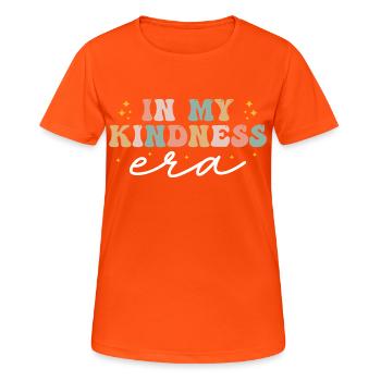 In My Kindness Era Funny Groovy In My Kindness Era - T-shirt respirant Femme - orange néon - Devant - AI Model Female 172 dark (172cm)