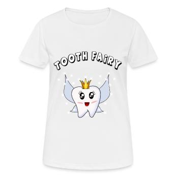 dent fée dent fée dentiste dent tanzanel - T-shirt respirant Femme - blanc - Devant - AI Model Female 172 dark (172cm)