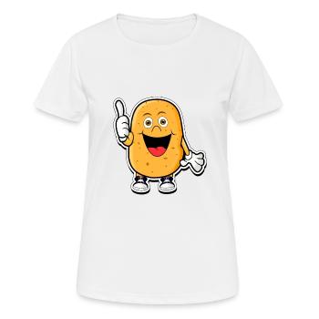 Kartoffel - Frauen T-Shirt atmungsaktiv - Weiß - Vorne - AI Model Female 172 dark (172cm)