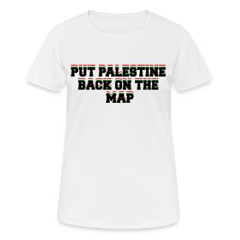 Put Palestine Back on the Map - T-shirt respirant Femme - blanc - Devant - AI Model Female 172 dark (172cm)