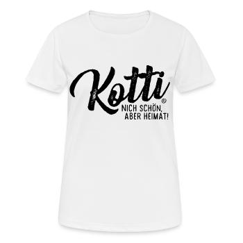 BERLIN KOTTI, NICH SCHÖN ABER HEIMAT! - Frauen T-Shirt atmungsaktiv - Weiß - Vorne - AI Model Female 172 dark (172cm)