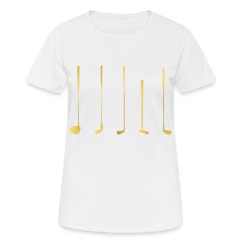 Golf Golf Clubs Golf Club Gold - Women's Breathable T-Shirt - white - Front - AI Model Female 172 dark (172cm)