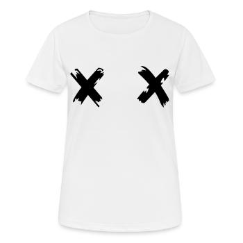 XX destroyed - Frauen T-Shirt atmungsaktiv - Weiß - Vorne - AI Model Female 172 dark (172cm)