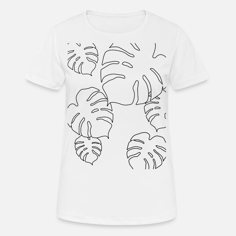 Monstera leaves - Women's Breathable T-Shirt - white