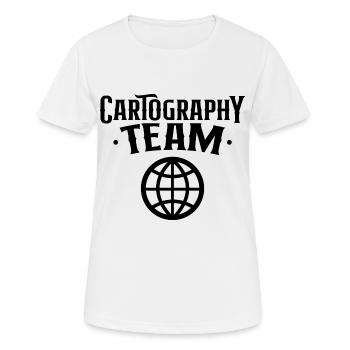 Cartography Team Map Kartaograf Cartography - Women's Breathable T-Shirt - white - Front - AI Model Female 172 dark (172cm)