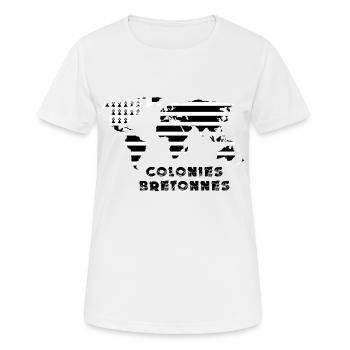 Bretagne colonies - T-shirt respirant Femme - blanc - Devant - AI Model Female 172 dark (172cm)