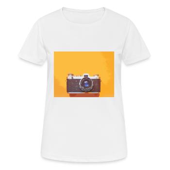 Appareil photo photographe appareil photo - T-shirt respirant Femme - blanc - Devant - AI Model Female 172 dark (172cm)