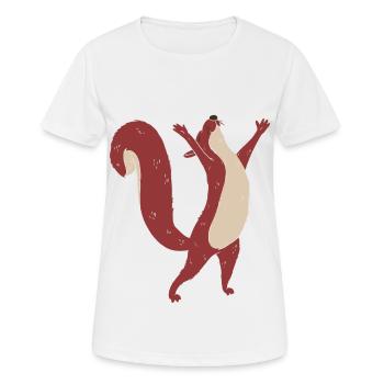 Eichhörnchen Kind Waldtiere - Frauen T-Shirt atmungsaktiv - Weiß - Vorne - AI Model Female 172 dark (172cm)