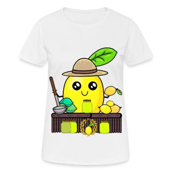 Zitronen Lemonen Saft Verkäufer Zitrone sauer - Frauen T-Shirt atmungsaktiv - Weiß - Vorne - AI Model Female 172 dark (172cm)